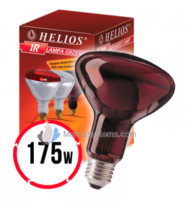 Helios Lampe Rouge Infrarouge 175W (lampe chauffante infrarouge pour l'élevage)