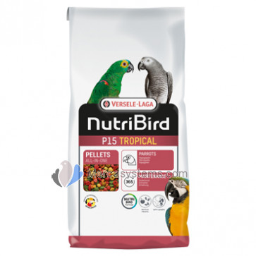 NutriBird P15 Tropical 10kg (équilibre alimentaire d'entretien complet pour les perroquets)