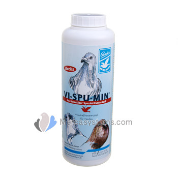 Backs VI-SPU-MIN 1kg, contient tous les minéraux importants de pigeon, oligo-éléments, vitamines et acides aminés. Pigeons produits