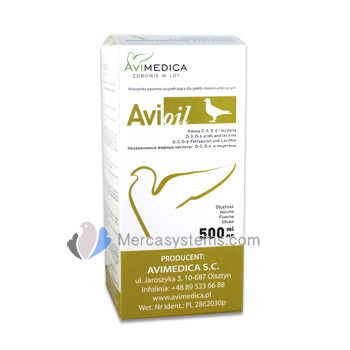 AviMedica Avioil 500 ml (mélange d'huiles naturelles d'origine animale et végétale)