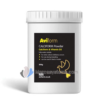 Aviform Calciform Powder 500gr, (calcium hydrosoluble enrichi en vitamine D3)