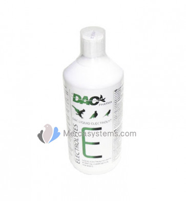 Dac Electrolyt 500 ml (combinaison unique d'électrolytes et de minéraux). Pour les pigeons et les oiseaux.