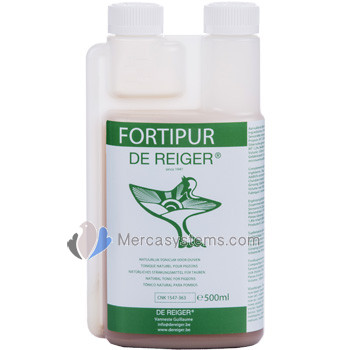 De Reiger Fortipur Plus 500 ml (la désinfection et de l'énergie tonique). Pour Pigeons et Oiseaux 