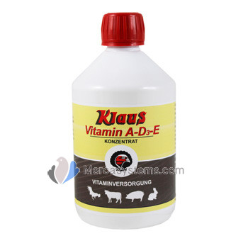 Klaus Vitamin A-D3-E 100 ml (améliore et stimule la fertilité). Pour Pigeons et Oiseaux
