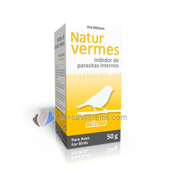 Avizoon Natur Vermes 50gr, (100% de produit naturel qui élimine la plupart des parasites intestinaux chez les oiseaux en cage)