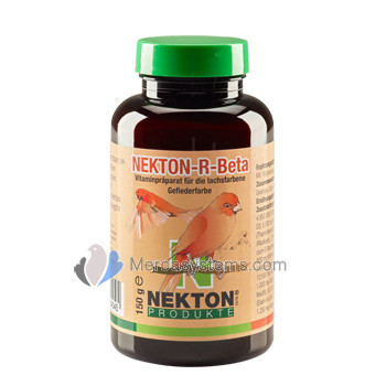 Nekton R-Beta 150gr, Améliore la Couleur Rouge chez les Oiseaux, (bêta-carotène pigment enrichi en vitamines, minéraux et oligo-éléments)