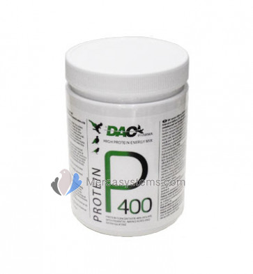 Dac Protein P-400, (40% de concentré protéique avec des acides aminés et du glucose). Pour les pigeons et les oiseaux