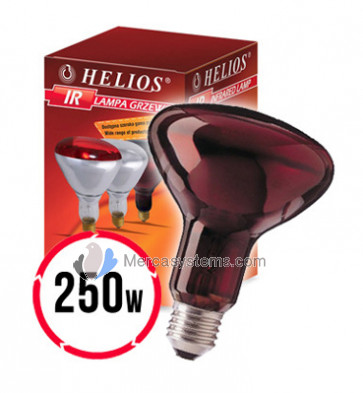 Helios Lampe Rouge Infrarouge 250W (lampe chauffante infrarouge rouge pour l'élevage)