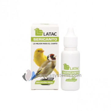Latac Sericanto 20ml (Vitamines et acides aminés qui améliorent la qualité de la chanson). Pour les oiseaux