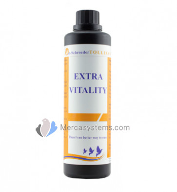 Tollisan Extra-Vitality 500 ml, (un parfait mélange de vitamines pour la période de reproduction). Pour Pigeons