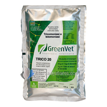 Greenvet Trico 20 100gr, (traitement et prévention de la trichomonase)