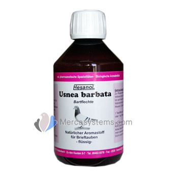 Hesanol Usnea Bartfletche 250 ml (100% naturel) aux antibiotiques. Pour Pigeons & Birds 