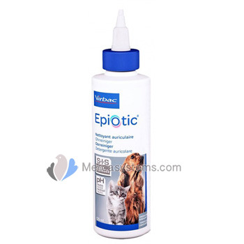 Virbac Epiotic 125ml, (limpia, calma y combate el mal olor de oídos). Perros y Gatos